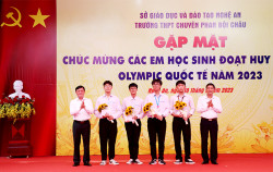 Lãnh đạo tỉnh gặp mặt, chúc mừng các em học sinh đoạt Huy chương Olympic quốc tế năm 2023