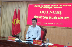 Hội hữu nghị Việt Nam - Lào tổng kết công tác năm 2023, triển khai nhiệm vụ năm 2024