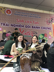 Nghệ An: Lưu sinh viên Lào trải nghiệm Tết Việt