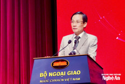 Phó Chủ tịch UBND tỉnh Nghệ An Phùng Thành Vinh dự Hội nghị Ngoại vụ toàn quốc lần thứ 22